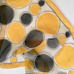 Vintage 60’s Scarf Yellow Black